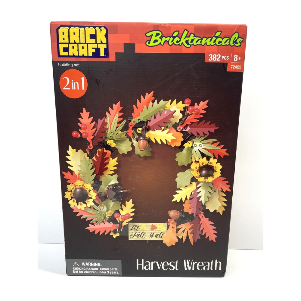 Brickcraft Bricktanicalss 2in1 Fall Harvest Wreath 382 Piece Building Set 72425